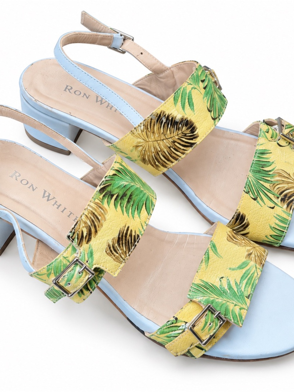Ron White Floral Leather Slingback Sandals 
37.5 Size 7